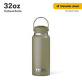 32 oz Insulated Water Bottle - Leak Resistant, Ceramic Lined, Olive