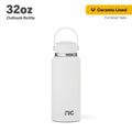 32 oz Insulated Outback Water Bottle - Ceramic Lined, White