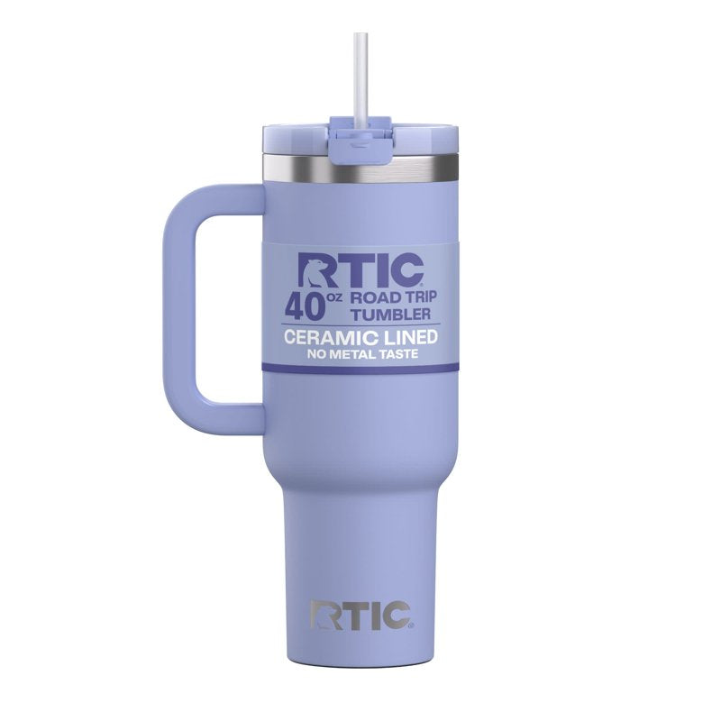 40 oz Ceramic Lined Road Trip Tumbler with Handle & Straw Lid - Periwinkle