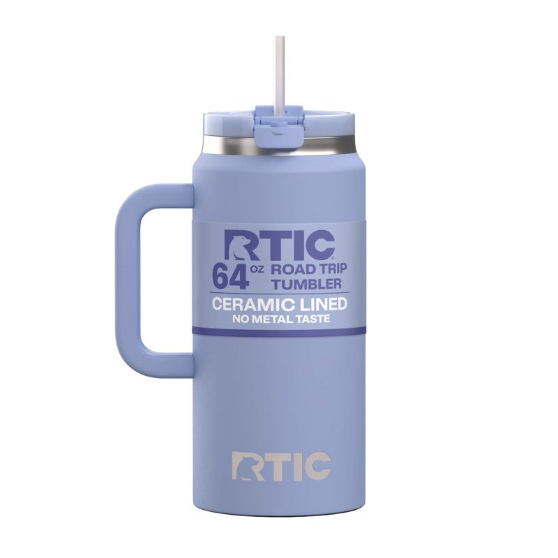 64 oz Ceramic Lined Road Trip Tumbler with Handle & Straw Lid - Periwinkle