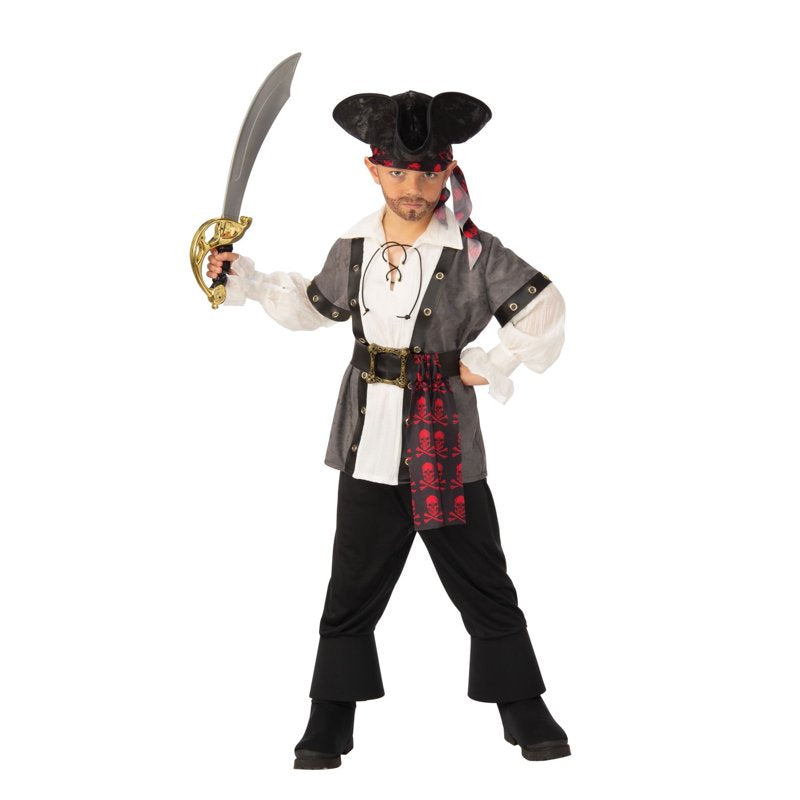 Kids Pirate Costume Medium - Rubies Classic Pirate Outfit for Boys, Includes Hat & Accessories