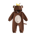 Newborn Baby Monkey Costume - Brown Infant Toddler Jumpsuit, 6-12 Months