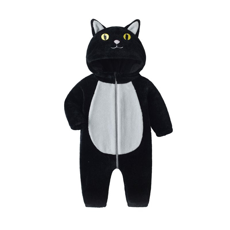 Gray Toddler Cat Costume Jumpsuit for Kids Halloween Cosplay 9-18 Months