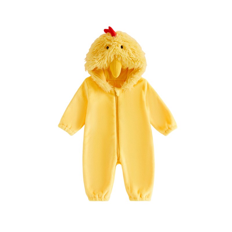 Toddler Baby Girl Boy Halloween Chick Costume Romper - Yellow, 18-24 Months