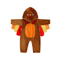 Toddler Baby Girl Boy Thanksgiving Turkey Costume Brown Orange 3-6 Months