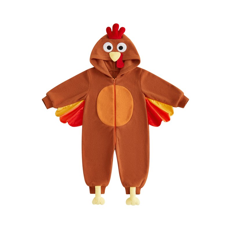 Toddler Baby Girl Boy Thanksgiving Turkey Costume Brown with Legs 2-3 Years