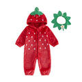 Toddler Baby Halloween Strawberry Costume Romper - Red, 6-12 Months