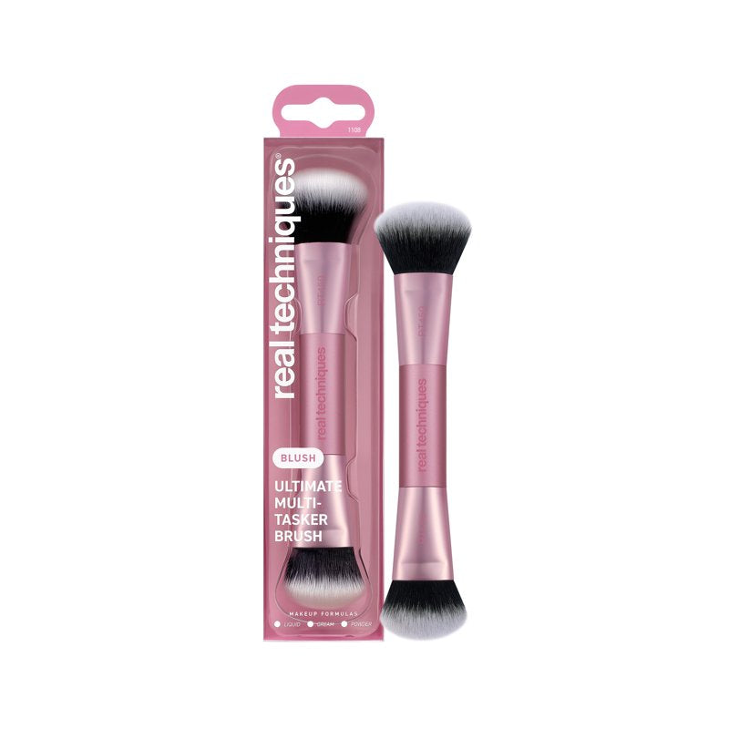 Dual-Ended Multi-Tasker Face Brush for Foundation, Contour, and Blush