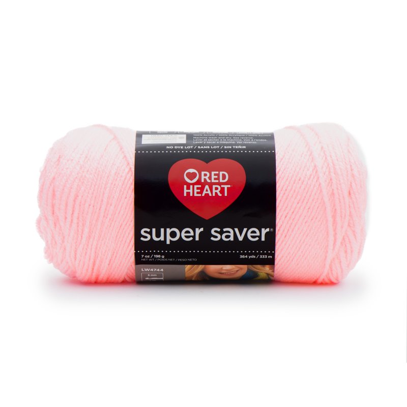 Red Heart Super Saver Worsted Acrylic Yarn Petalpink 7oz/198g 364yd - Variation of This Listing
