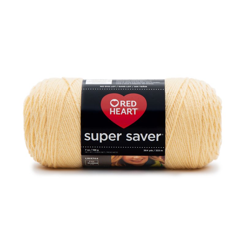 Red Heart Super Saver Acrylic Yarn 4 Medium - Cornmeal, 7oz/198g, 364 Yards - Variation of THIS listing