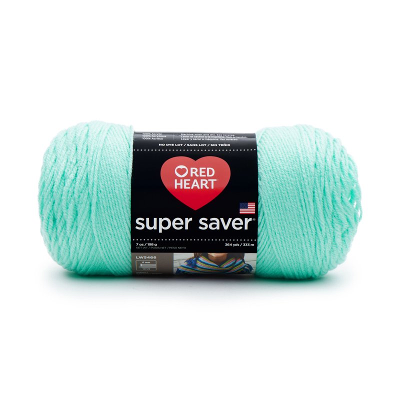 Minty Red Heart Super Saver Medium Acrylic Yarn - 7oz/198g, 364 Yards, Variation of THIS listing
