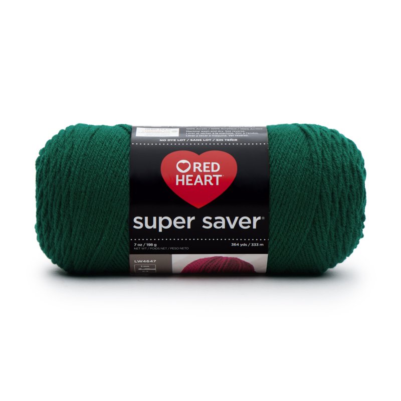 Worsted Acrylic Yarn - Red Heart Super Saver #4 Paddygreen 7oz/198g 364yd - Variation of Paddy Green