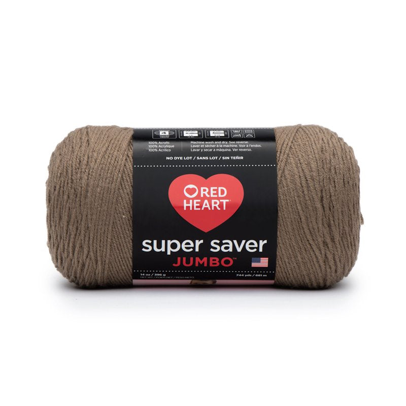Jumbo Acrylic Yarn Cafe Latte - Medium #4 Worsted Weight, 14oz/396g, 744 Yards (Variation: Single)