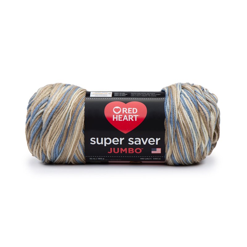 Red Heart Super Saver Jumbo Acrylic Yarn Mirage 14oz/396g, 744 Yards - Single