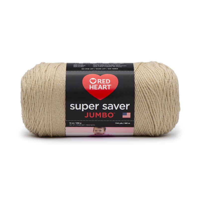 Red Heart Super Saver Jumbo Yarn Buff - Large Skein for Knitting & Crochet