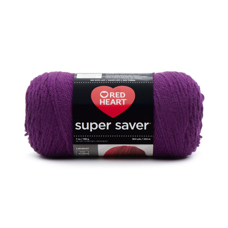 Red Heart Super Saver Medium Acrylic Yarn - Dark Orchid, 7oz / 198g, 364 Yards - Variation of THIS listing