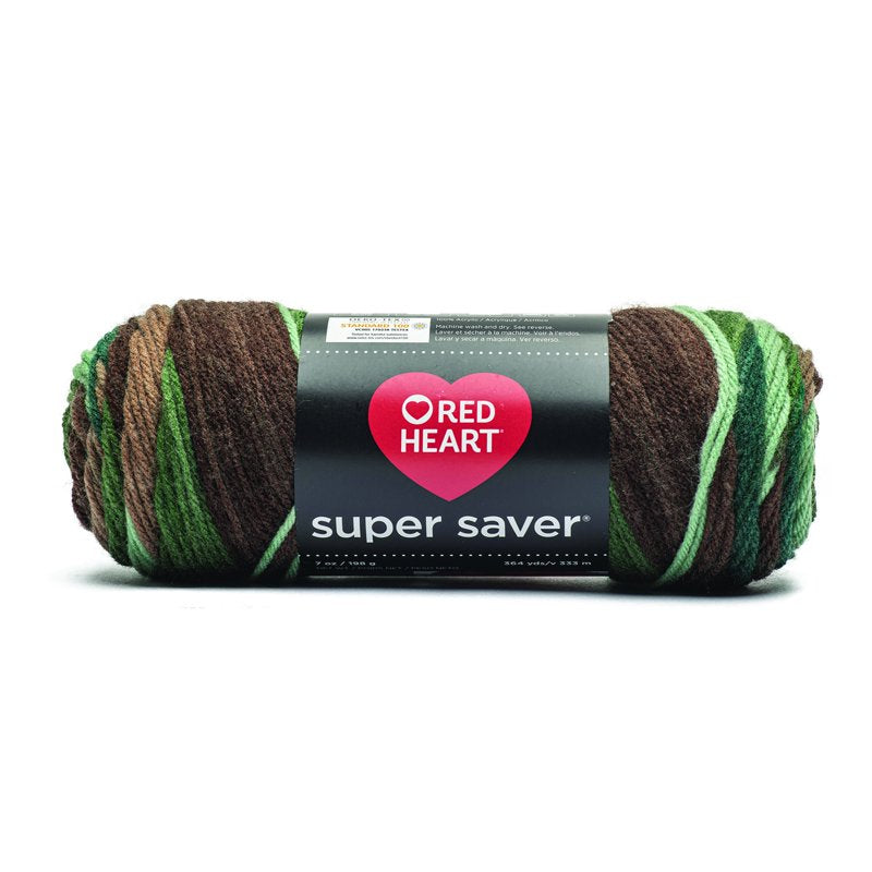 Red Heart Super Saver Worsted Acrylic Yarn Forest - 5oz/142g, 260yd, Variation of THIS listing
