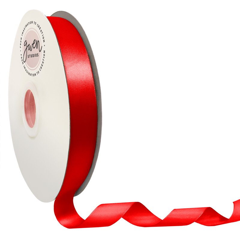 Red Satin Ribbon 7/8 Inch x 100 Yards - Single Face Craft & Gift Wrap