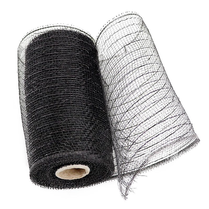 Christmas Mesh Ribbon Roll - Red White Green Stripe Metallic Foil Wreath Decor, 6 Inch x 30 Feet - Variation J