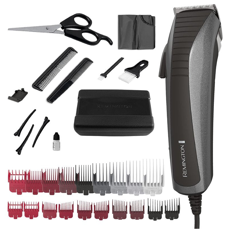 Professional Fade Hair Clipper Kit with 14 Combs and Travel Case