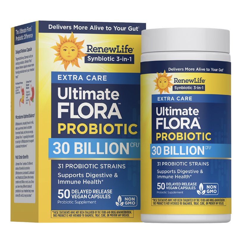 Extra Care Digestive Probiotic Capsules - 50 Count