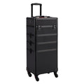 Professional Folding Cosmetic Case with Brush Bag - Black