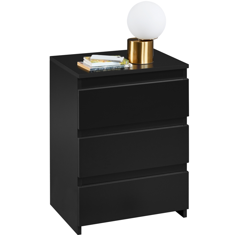 3-Drawer Vertical Nightstand for Minimalist Bedroom Storage