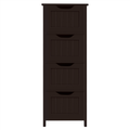 Renwick Wooden Bathroom Floor Cabinet with 4 Drawers - Espresso