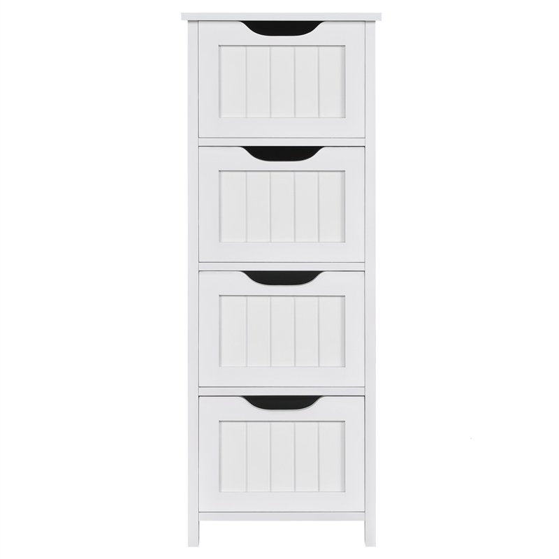 Renwick Wooden Bathroom Storage Cabinet with 4 Drawers - White - Variation