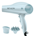 Ionic Hair Dryer 1875W with Volumizing Diffuser, Blue Silver