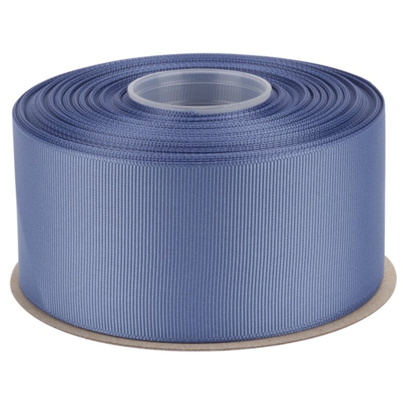 Grosgrain Ribbon 2 Inch x 25 Yards - Solid Smoke Blue Craft Ribbon - Premium Polyester