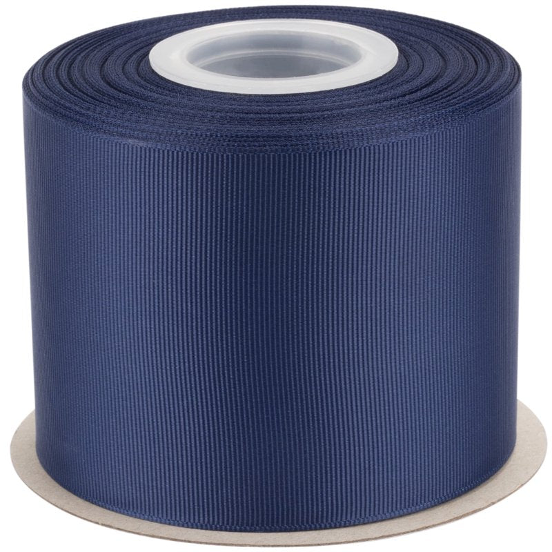 Grosgrain Ribbon 3 Inch x 25 Yards - Navy Craft Ribbon for Hair Bows & Gift Wrapping - Premium Polyester
