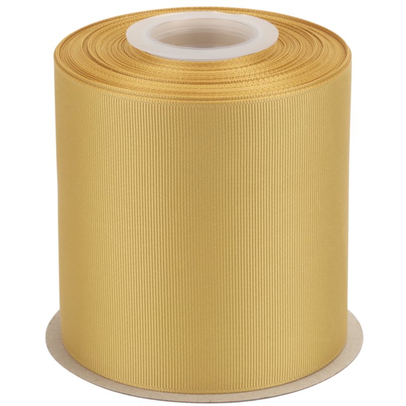 Ribbonitlux 4 Inch x 25 Yards Gold Grosgrain Ribbon - Premium Craft & Gift Wrap