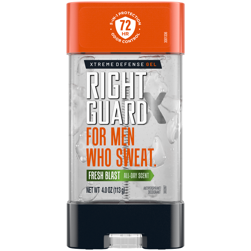Xtreme Defense Gel Antiperspirant & Deodorant for Men, Fresh Blast, 4 oz