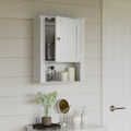 RiverRidge Ashland White Bathroom Medicine Cabinet & Laundry Wall Shelf - Over Toilet Storage