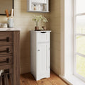 Slim Bathroom Storage Cabinet with Drawer & Shelves - White