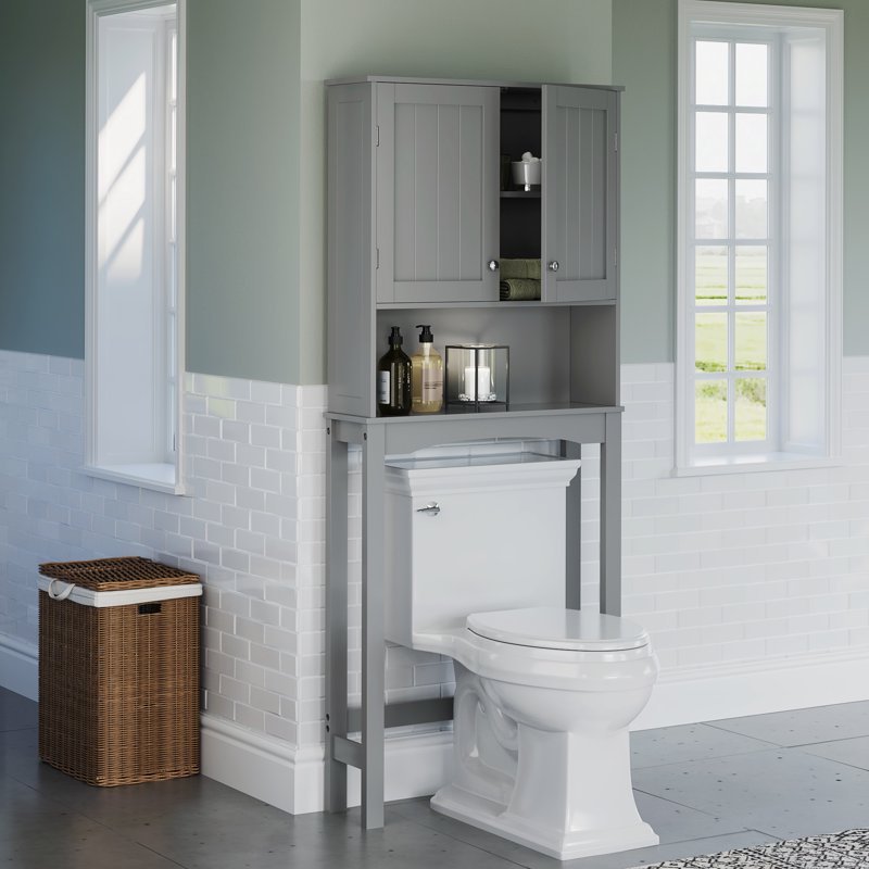 RiverRidge Over the Toilet Storage Cabinet - Gray, 7.81 Inches