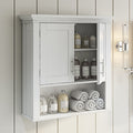 Bathroom Medicine Cabinet Wall Shelf Storage - White, 2-Door, Over Toilet