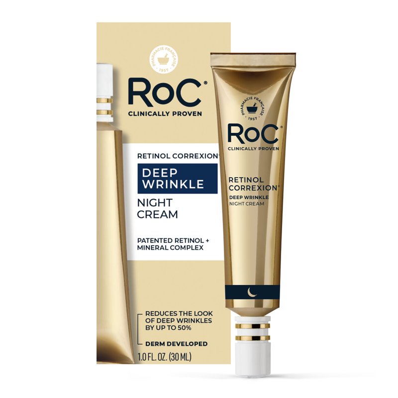 Retinol Anti-Aging Night Face Moisturizer, Firming Cream for Deep Wrinkles, 1 oz