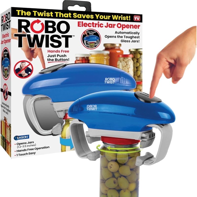 Automatic Jar Opener - Electric Handsfree Jar Opener - Blue