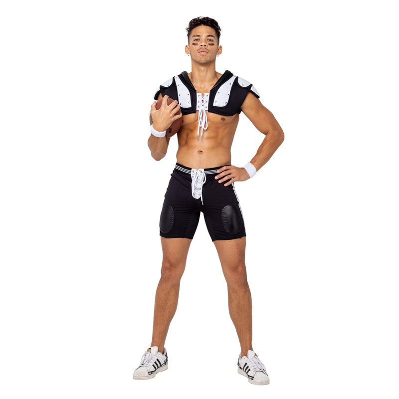 Men's Football Touchdown Costume - Black and White XL