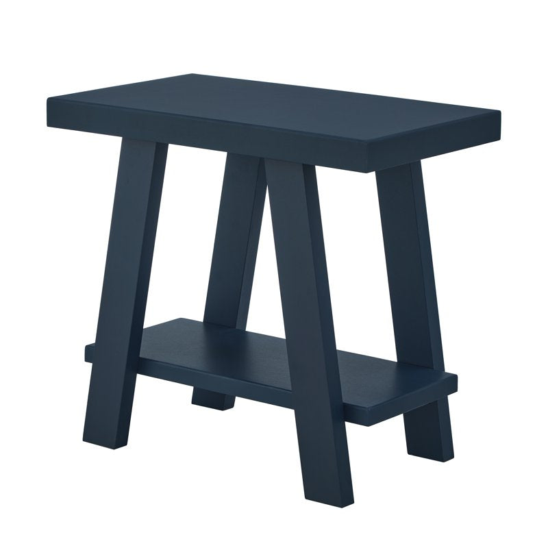 Contemporary Wood Shelf Side Table - Multiple Colors