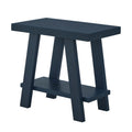 Contemporary Wood Shelf Side Table - Multiple Colors