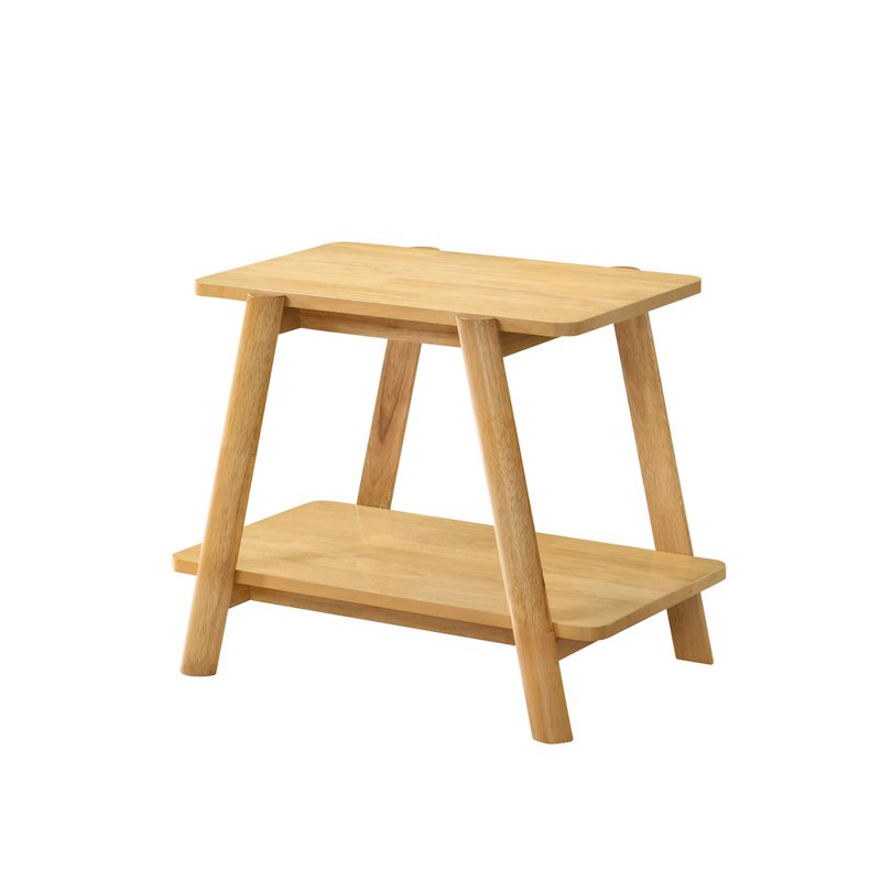 Mid-Century Modern Wood Shelf End Table - Multiple Colors
