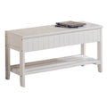 Solid Wood Shoe Storage Bench with Easy Assembly - Multiple Colors