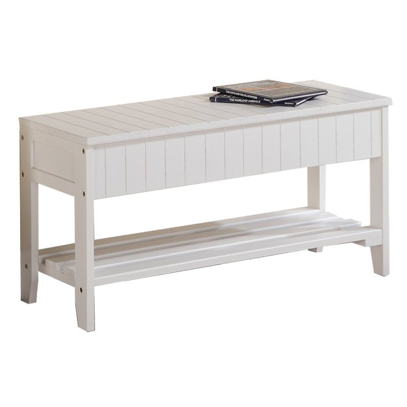 Solid Wood Shoe Storage Bench with Easy Assembly - Multiple Colors