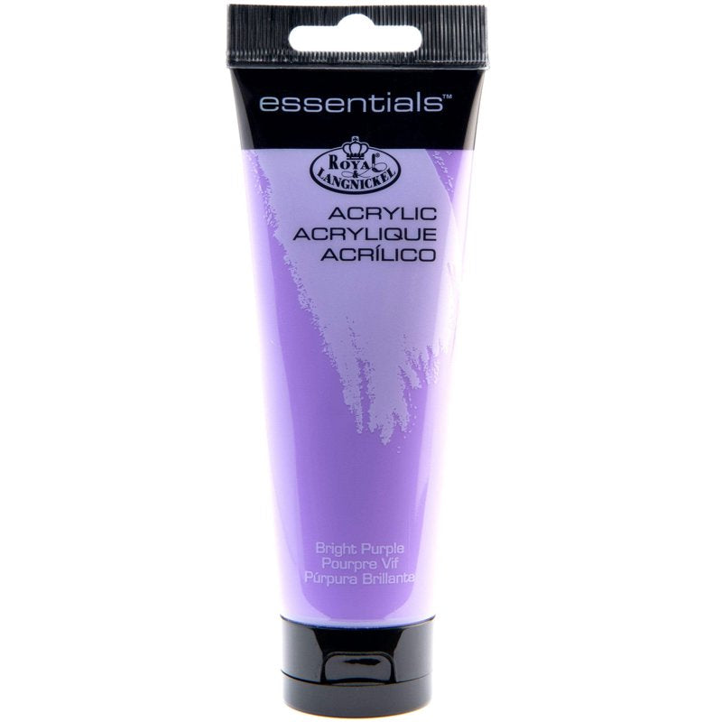 Acrylic Artist Paint 120ml Bright Purple - Versatile, Highly Pigmented Craft Paint for Canvas & Surfaces - Single Variation