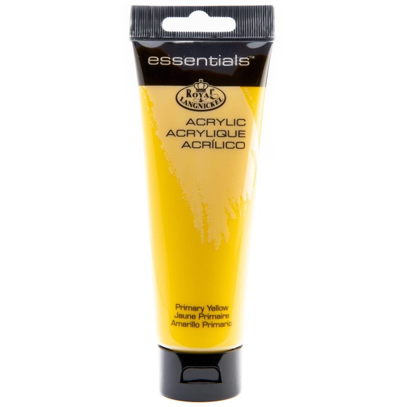 Acrylic Artist Paint 120ml - Primary Yellow, Vibrant & Smooth