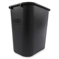 28 Quart Black Wastebasket - Durable Plastic, 7 Gallon