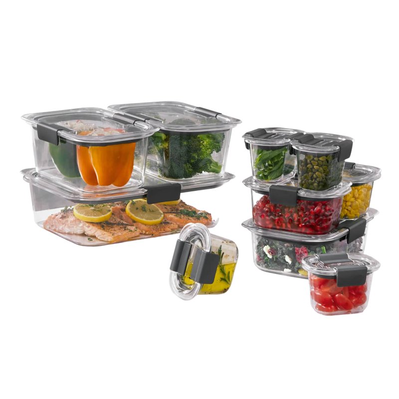 20-Piece Food Storage Container Set - Clear BPA-Free Tritan